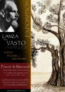 Exposition sur Lanza del Vasto - Prieuré de Marcevol